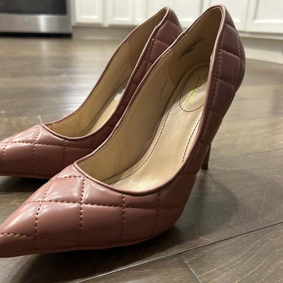 Anne Michelle Quilted Pink Stiletto  Heels 11 - Picture 1 of 4